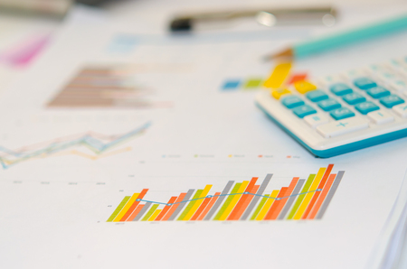 Business finance, accounting, statistics and analytic research conceptの写真素材