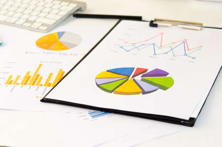 business graph on the desk.の写真素材