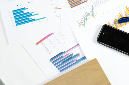Business finance, accounting, statistics and analytic research concept