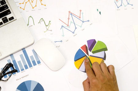 Pen and report paper, business conceptualの写真素材