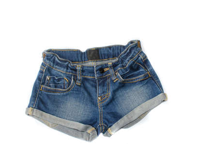 children jeans isolated on the white background.の写真素材