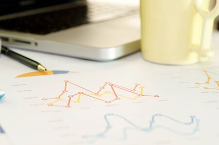 Pen and report paper, business conceptualの写真素材