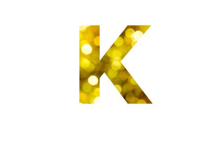 alphabet letter symbol - K. Isolated on white backgroundの写真素材