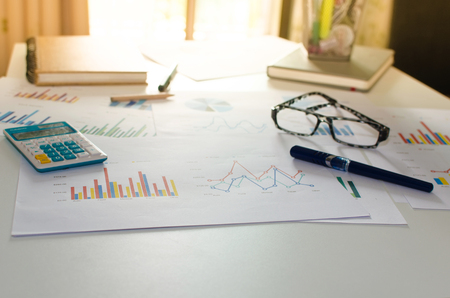 finance charts and graphs, finance investment business conceptの写真素材