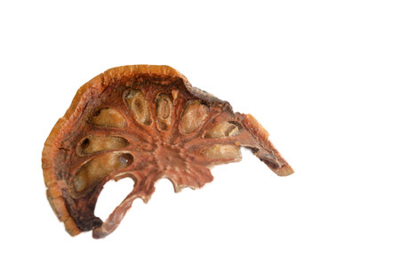 Bael fruit isolated on the white.の写真素材