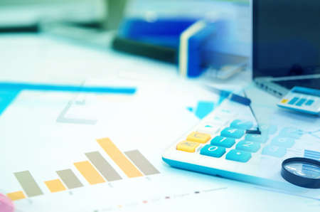 business plan financial on desk.Business Conceptの写真素材