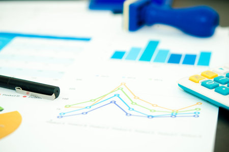 Business finance, accounting, statistics and analytic research concept