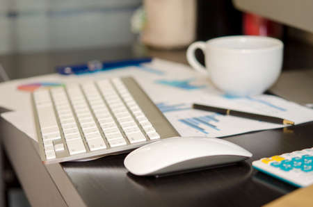Mouse and Keyboard Documents on your deskの写真素材