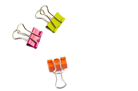 Paper clip isolated on white background.の写真素材