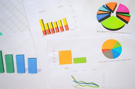 finance charts and graphs, finance investment business concept
