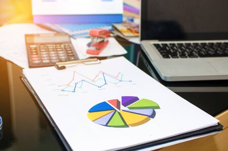 finance charts and graphs, finance investment business conceptの写真素材