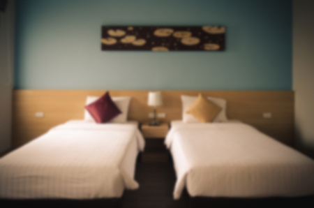 Abstract blur beautiful luxury bedroom interior. product for background usage . filter vintageの写真素材