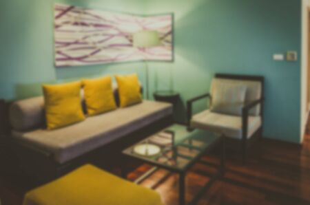Blur abstract living room decoration interior for backgroundの写真素材