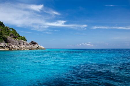 Beautiful blue sea from Similan islands in Thailand, Asiaの写真素材