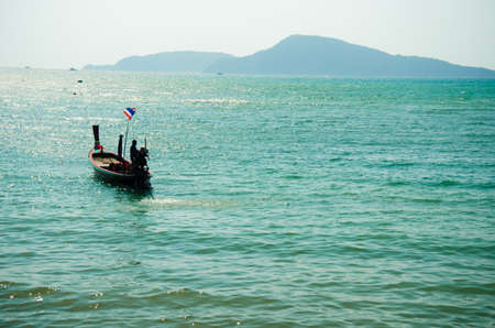 boat on sea phuket ,thailandの写真素材