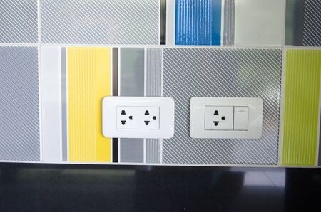 Plug in the beautiful wall.の写真素材