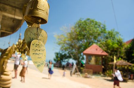 Famous Big Buddha wish bells Phuket Thailandのeditorial素材