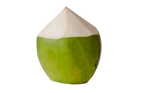 coconut on a white backgroundの写真素材