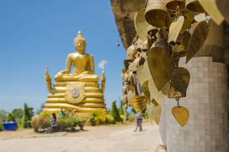 Famous Big Buddha wish bells Phuket Thailandのeditorial素材