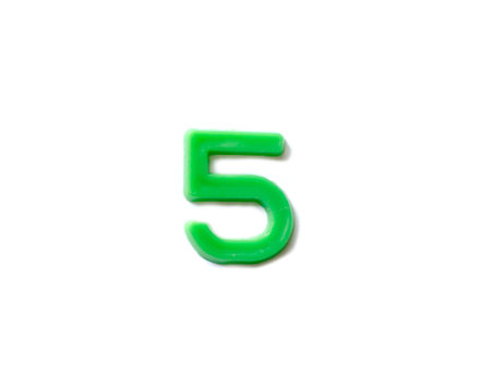 Plastic letters  isolated white background.