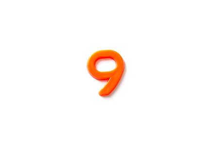 Plastic letters  isolated white background.