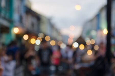 Blur Festival food market for background usage.の写真素材