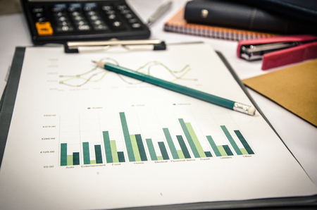 Business finance, accounting, statistics and analytic research conceptの写真素材