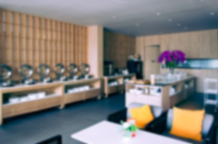 Blur food bar hotel.image used for the background.の写真素材