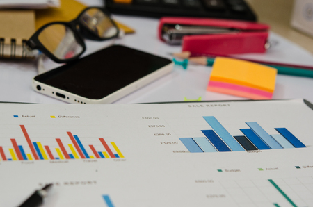 Business finance, accounting, statistics and analytic research conceptの写真素材