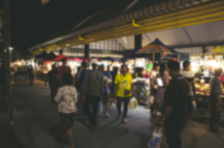 Abstract Blurred image of Night Festival on street. Use for background images.の写真素材