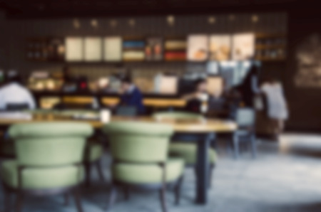 abstract blurred vintage coffee shop used for background images.の写真素材