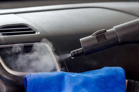 Clean the air of the car.の写真素材