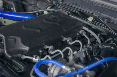Details on car engine