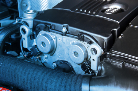 Close up Details  of car engine.の写真素材