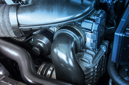 Close up Details  of car engine.の写真素材