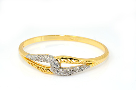 Fashion jewelry bracelets for women on a white background.の写真素材
