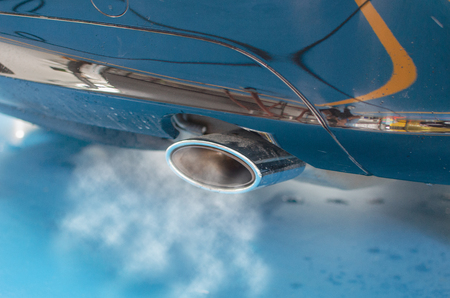 Close-up car exhaust pipeのeditorial素材