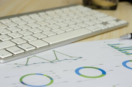 Business document Financial chart and graph.の写真素材
