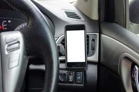 screen smart phone blank insert advertising or public relations.Clipping path smartphoneの写真素材