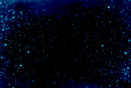 Colorful blue bokeh effect.Abstract texture light soft background.