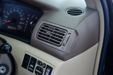 Auto interior detail. Car air condition.