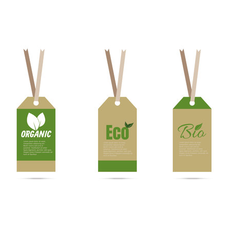 Leaf logo organic Label eco icon vector isolated background.のイラスト素材