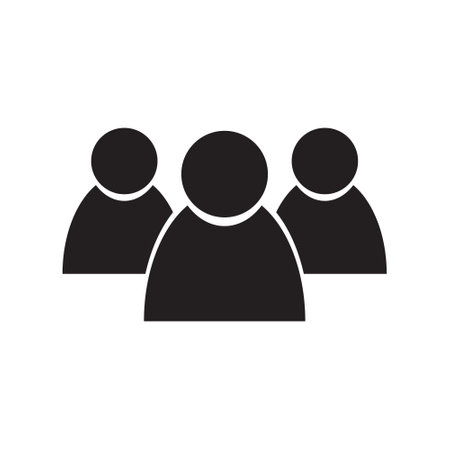 people icon symbol on white vector backgroundの写真素材