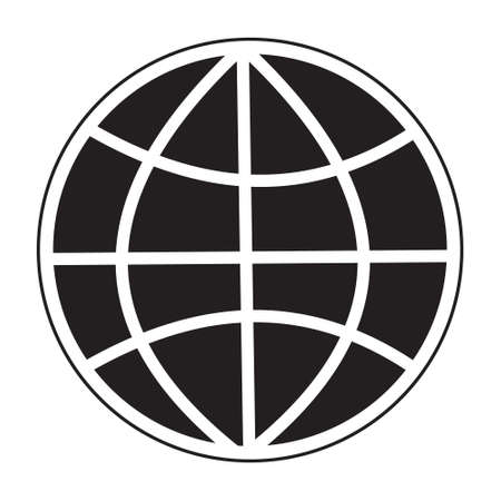 globe icon world wide web symbol, Internet isolated on white background.の写真素材