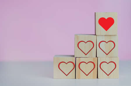 Wooden cubes with WEB 3.0 symbol on background and copy space.Business concepts.の写真素材