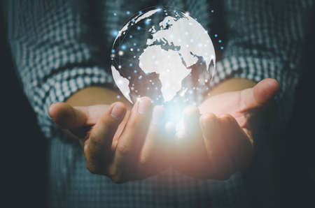 The concept of connecting the modern technology world using the investment in the Internet network.の写真素材