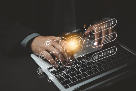 ChatGPT Chat with AI or Artificial Intelligence. Digital chatbot, robot application, OpenAI...