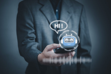 Chatbot conversation Ai Artificial Intelligence technology online customer service. ChatGPT, Digital chatbot, robot application, OpenAI generate. Futuristic technology.Virtual assistant on internet.の写真素材