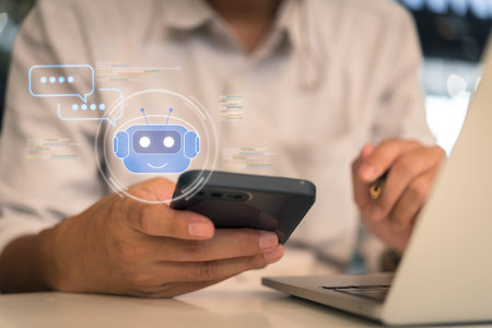 Chatbot conversation Ai Artificial Intelligence technology online customer service. ChatGPT, Digital...