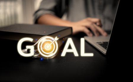 Innovation in goal and investment plans. Bulb light idea creativity inspiration strategy solution concept.の写真素材